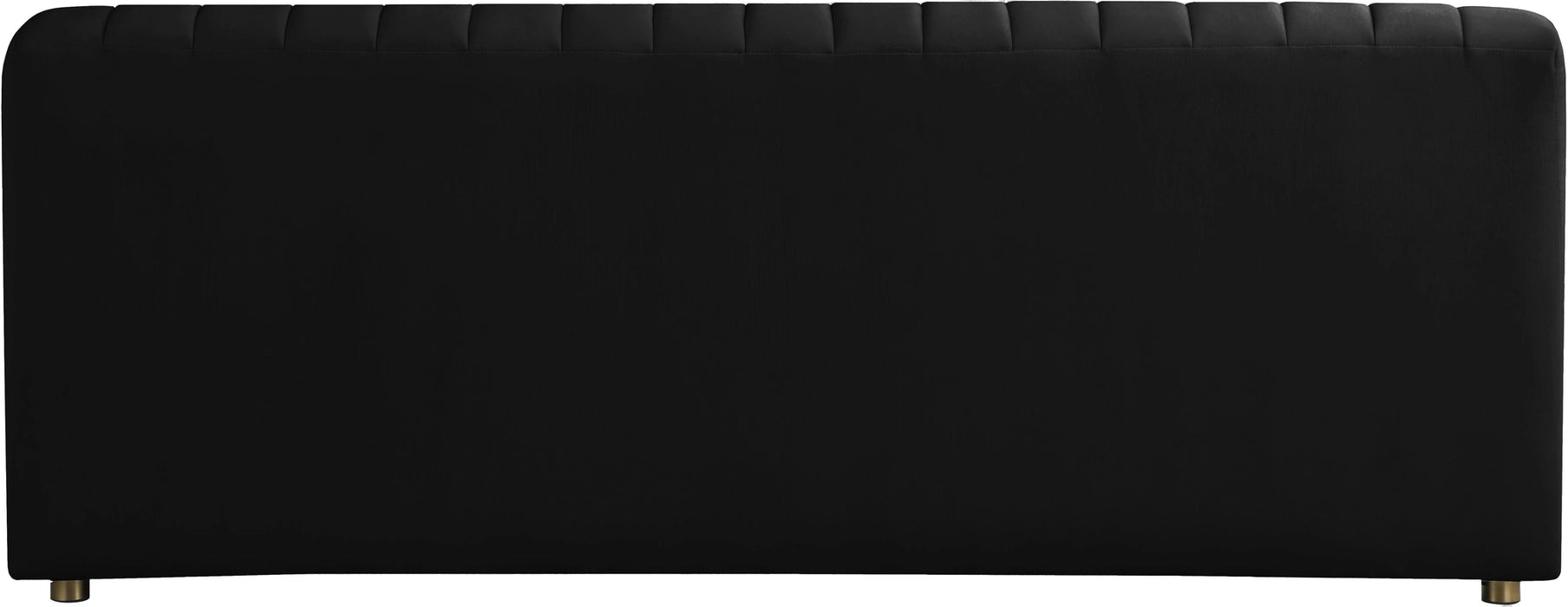 Naya Black Velvet Loveseat