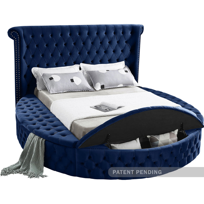 Luxus Navy Velvet King Bed (3 Boxes)