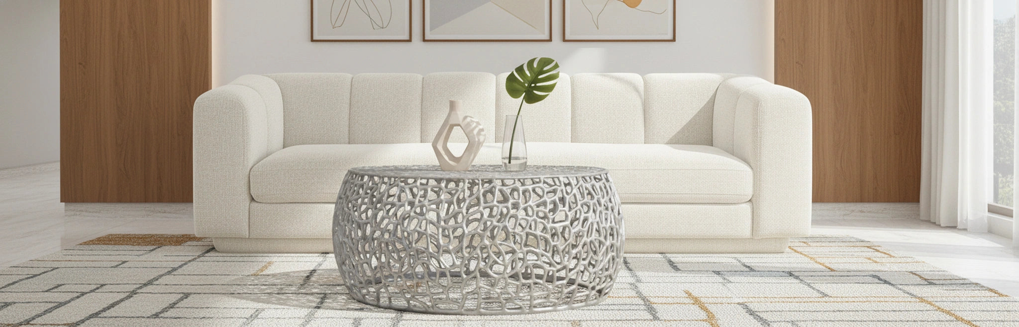 Priya Silver Coffee Table