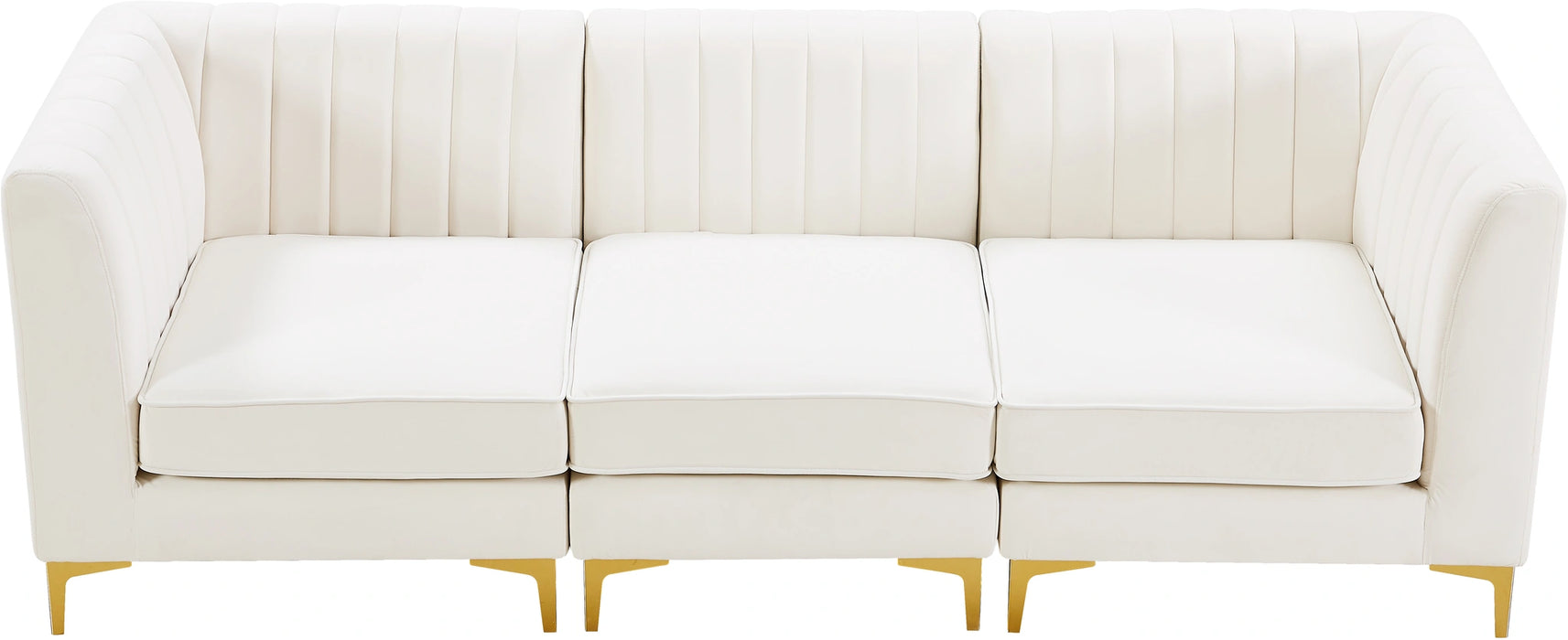 Alina Cream Velvet Modular Sofa