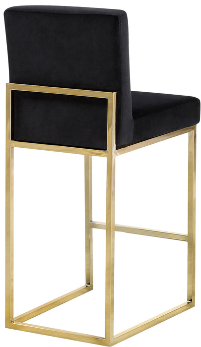 Giselle Black Velvet Stool