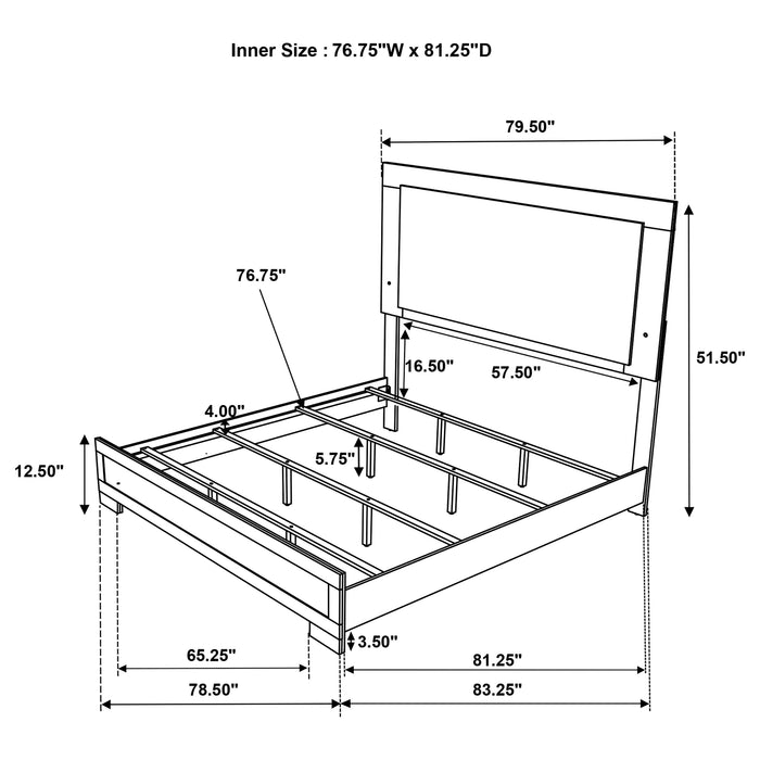 Hyland Panel Bed with LED Lighting
