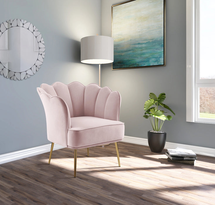 Jester Pink Velvet Accent Chair