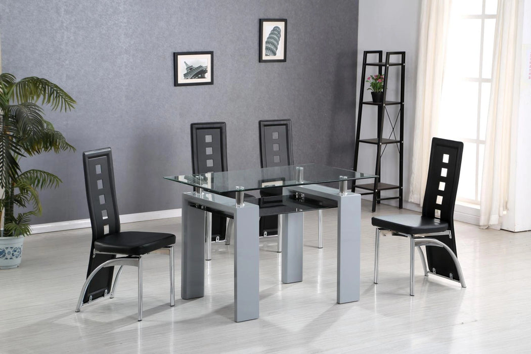 D311 Grey Glass Dinette Table