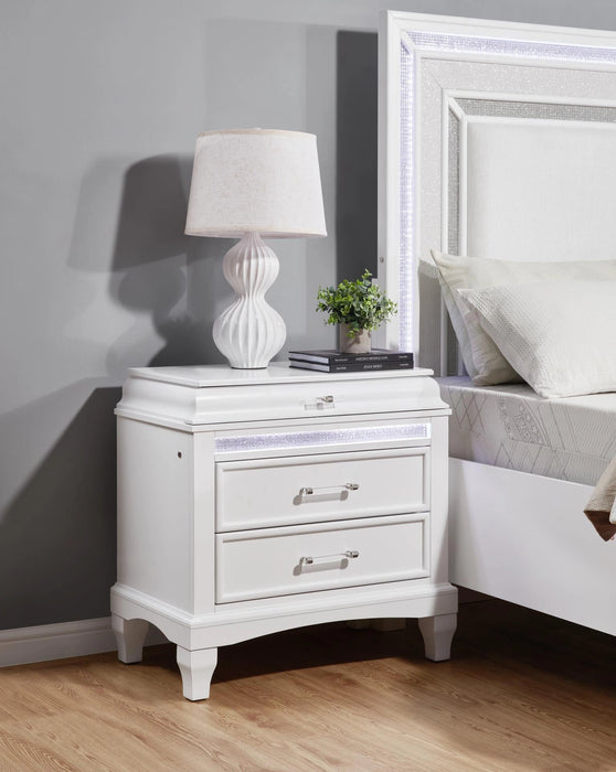 White Led Night Stand