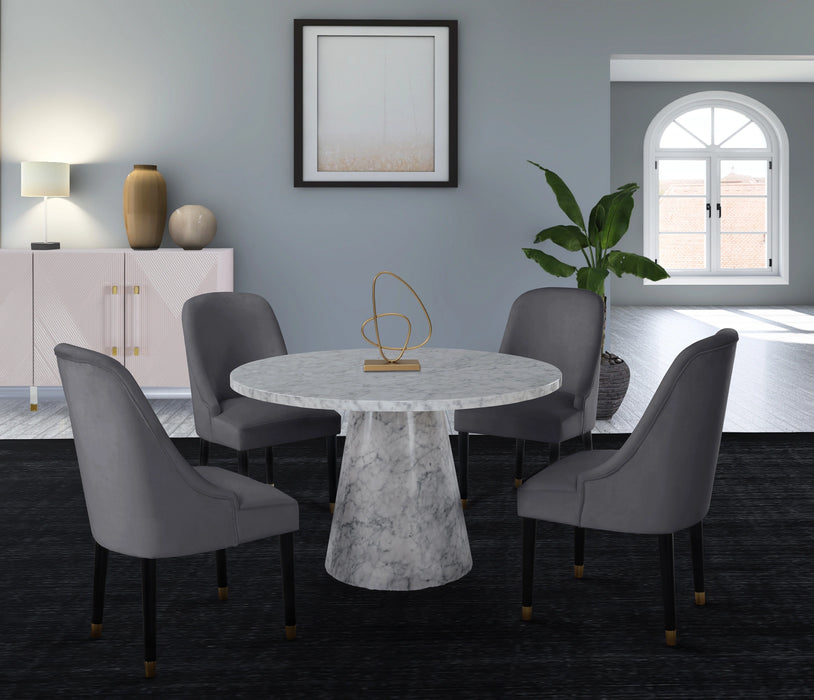 Omni Grey Velvet Dining Chair