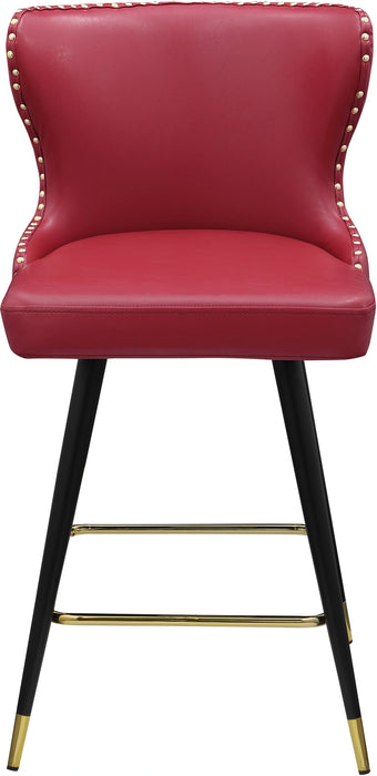 Hendrix Red Faux Leather Counter/Bar Stool