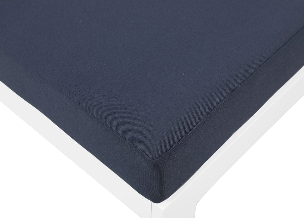 Nizuc Navy Waterproof Fabric Outdoor Patio Aluminum Arm Chair