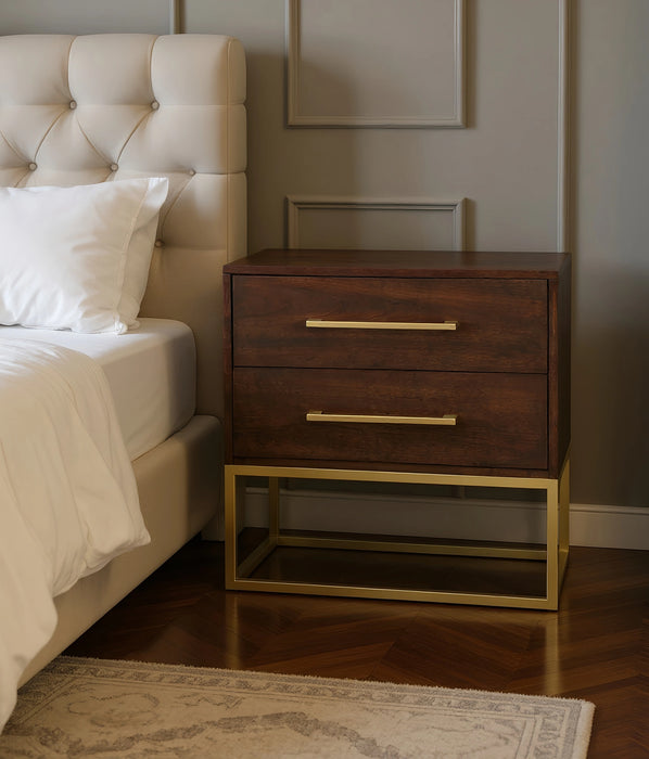 Maxine Cherry / Gold Night Stand