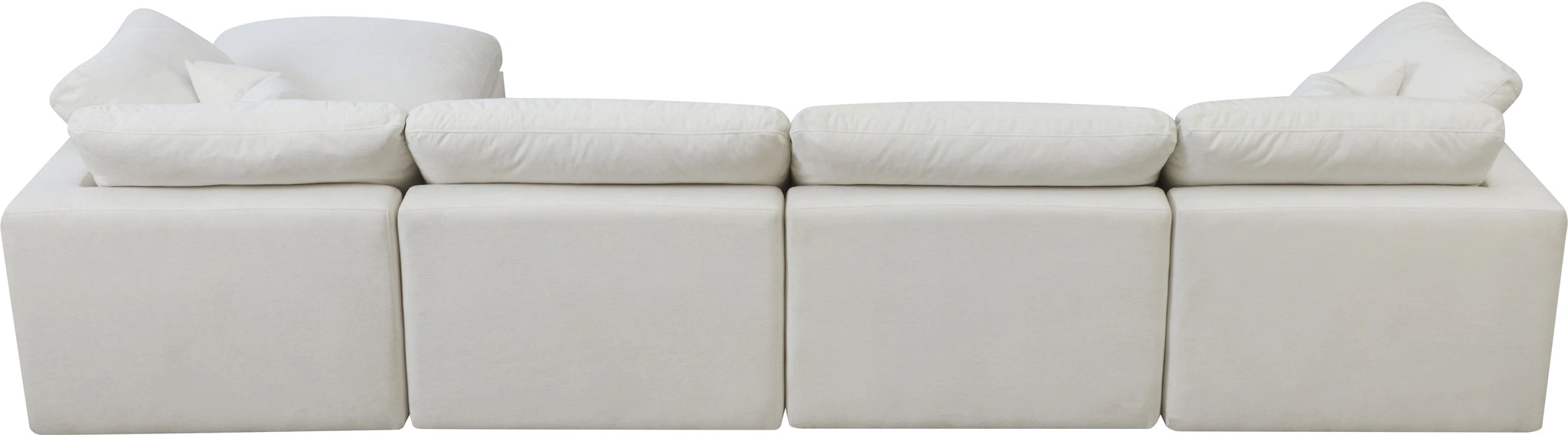 Plush Cream Velvet Standard Cloud Modular Sectional