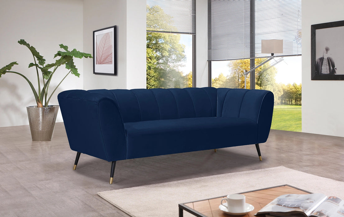 Beaumont Navy Velvet Sofa