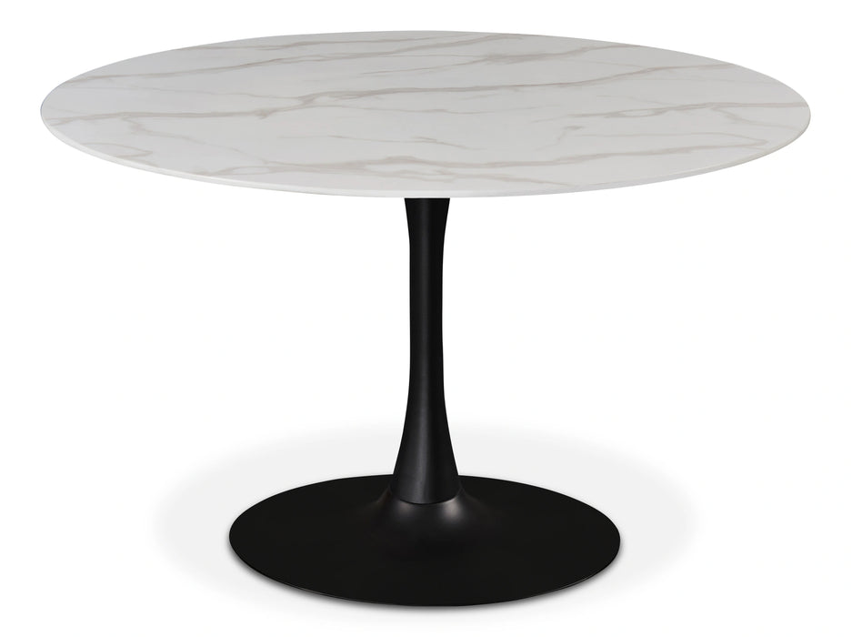 Tulip Matte Black Dining Table