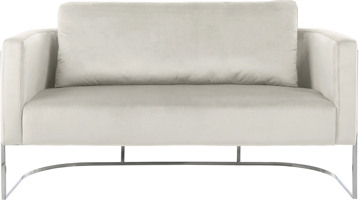 Casa Cream Velvet Loveseat