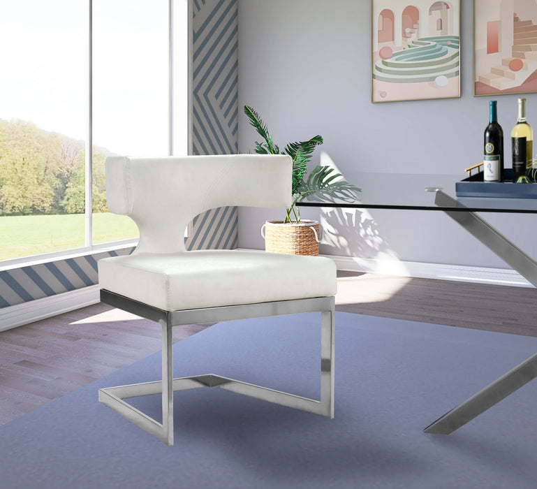 Alexandra White Faux Leather Dining Chair