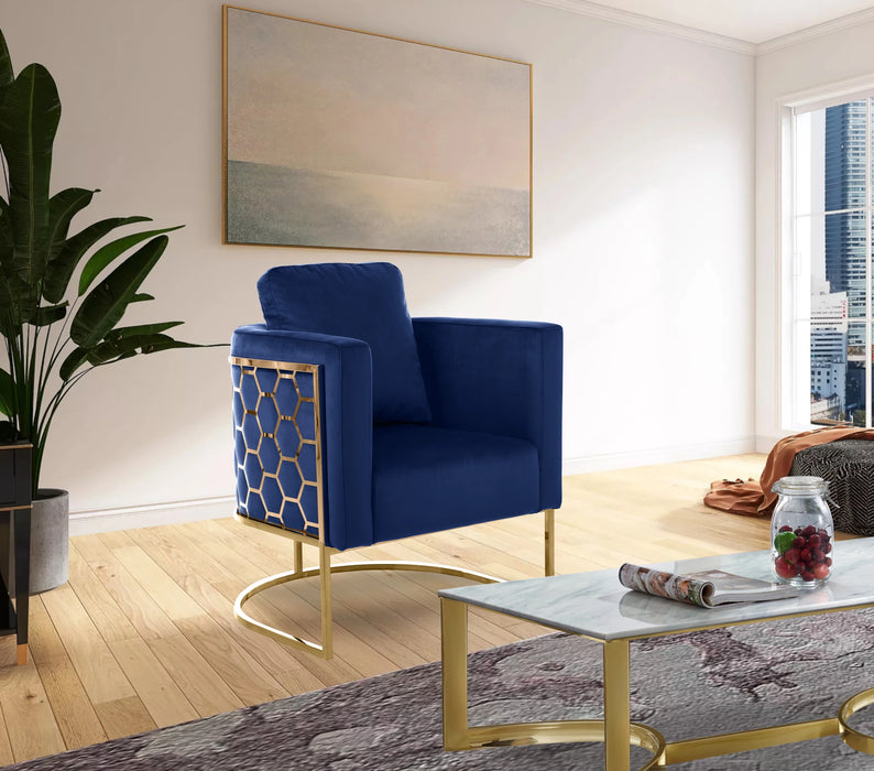 Casa Navy Velvet Chair