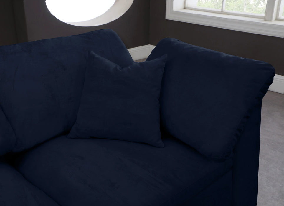 Cozy Navy Velvet Cloud Modular Sectional