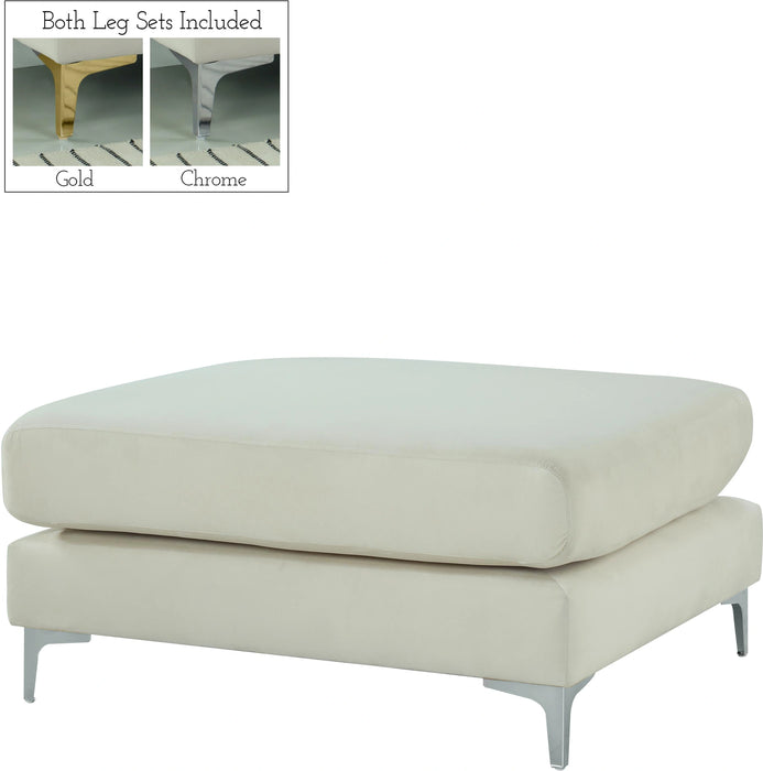 Julia Cream Velvet Modular Ottoman