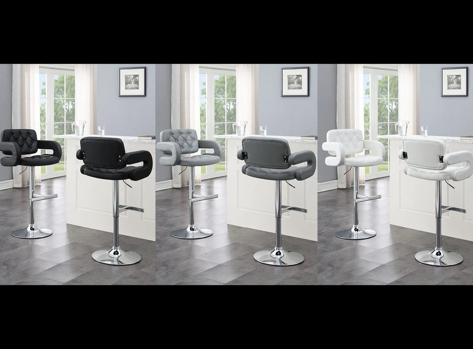 Angelina GRAY LEATHER PU BAR STOOL - ST120-GRY