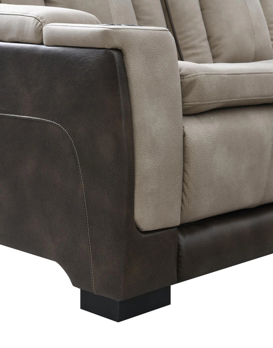 U78 Sand Power Reclining With Pwr Headrest-Reading Light-Magzine Pocket-Storage Arms-Usb And Wireles