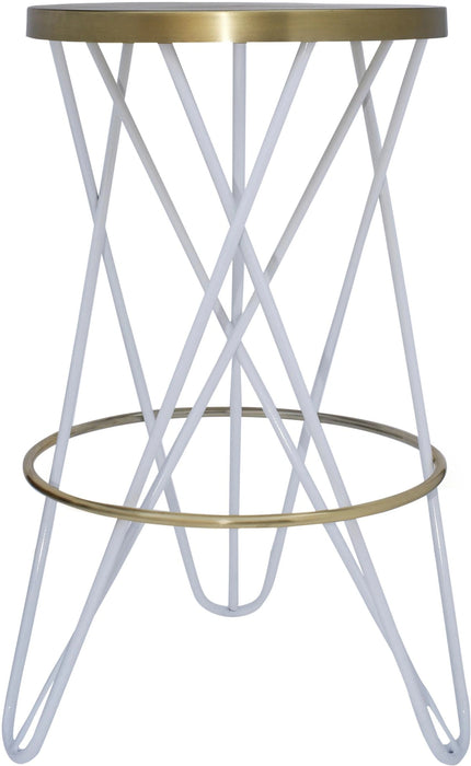 Mercury White / Gold Counter Stool