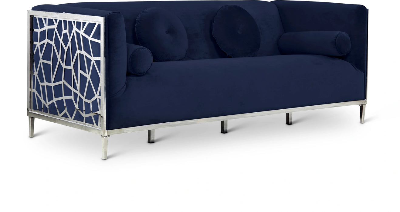 Opal Navy Velvet Sofa