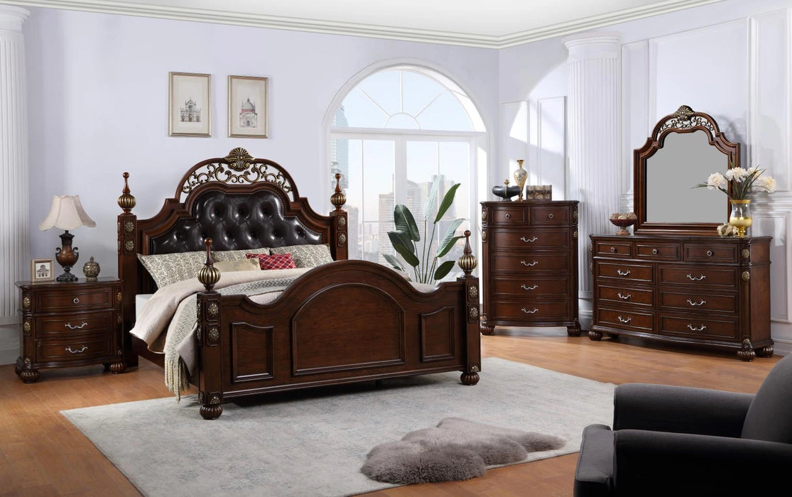 B065 Bed-Dresser-Mirror