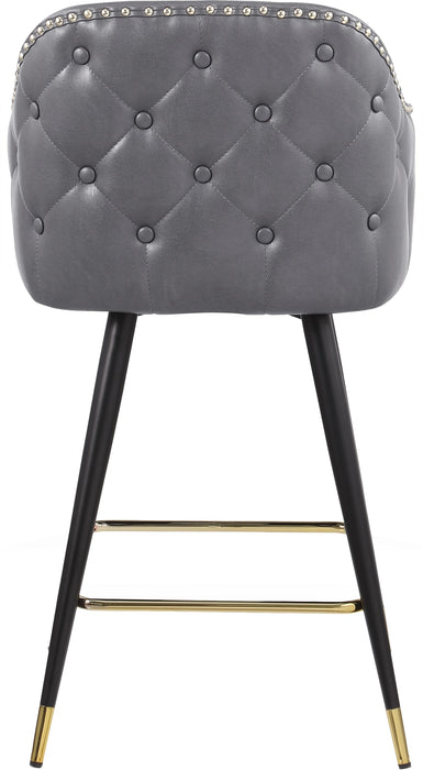 Barbosa Grey Faux Leather Counter/Bar Stool