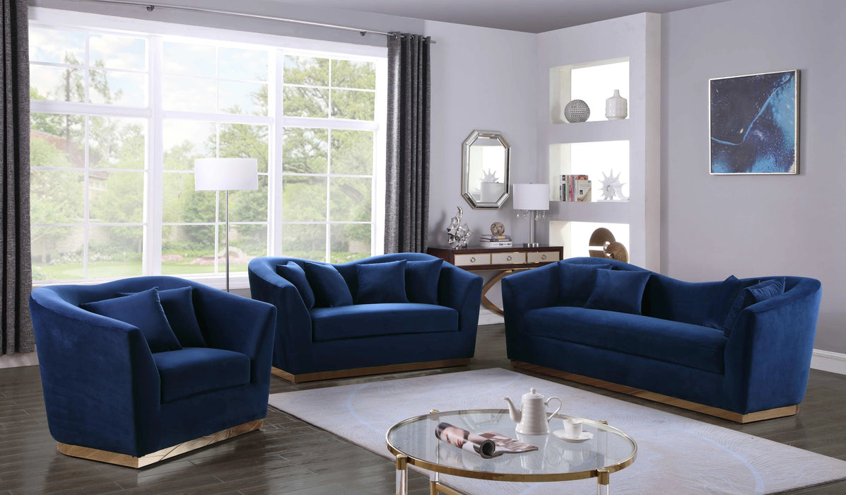 Arabella Navy Velvet Sofa