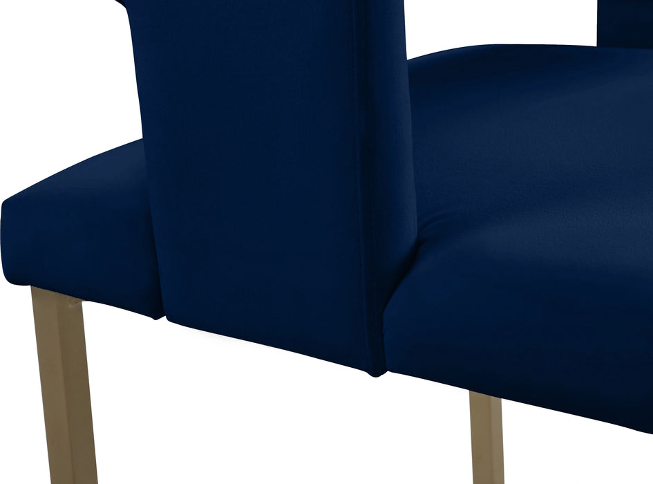 Caleb Navy Velvet Dining Chair