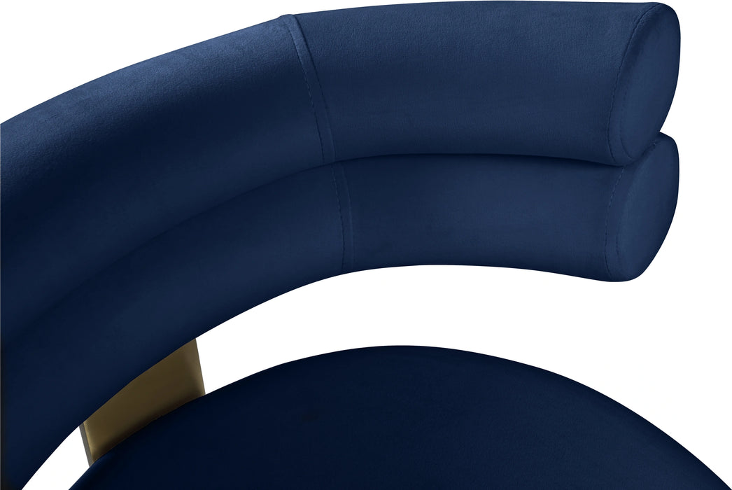 Fitzroy Navy Velvet Counter Stool