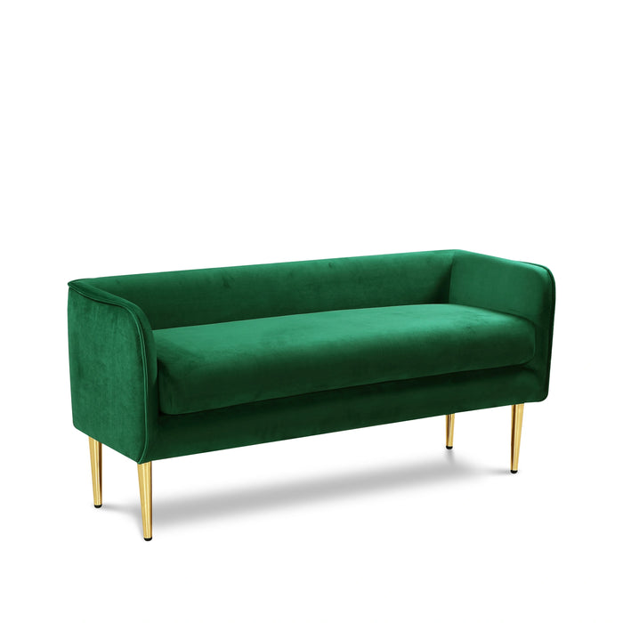 Audrey Green Velvet Bench