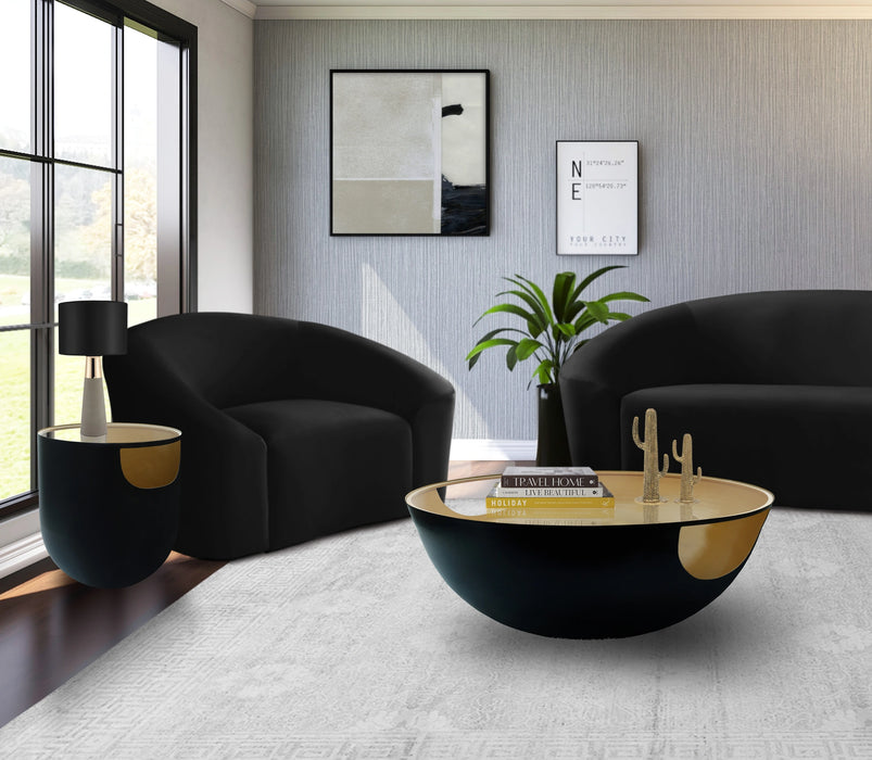 Doma Black / Gold End Table