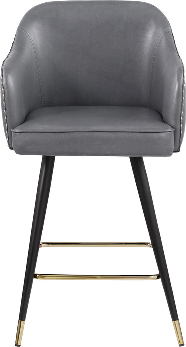 Barbosa Grey Faux Leather Counter/Bar Stool