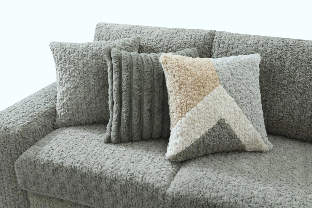 Gray Corduroy Loveseat