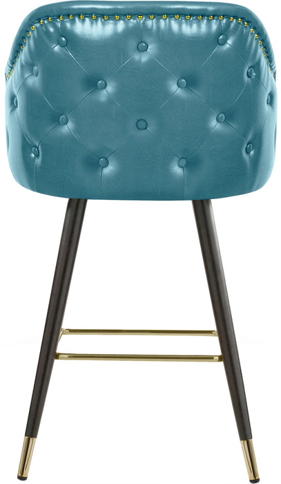 Barbosa Blue Faux Leather Counter/Bar Stool