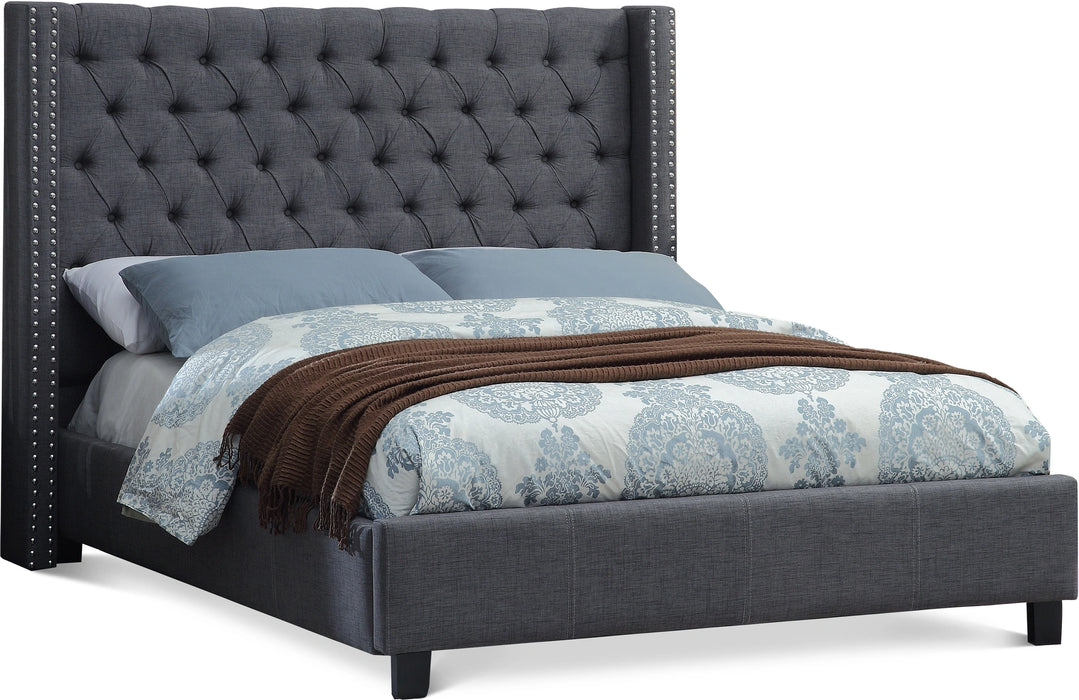 Ashton Grey Linen King Bed