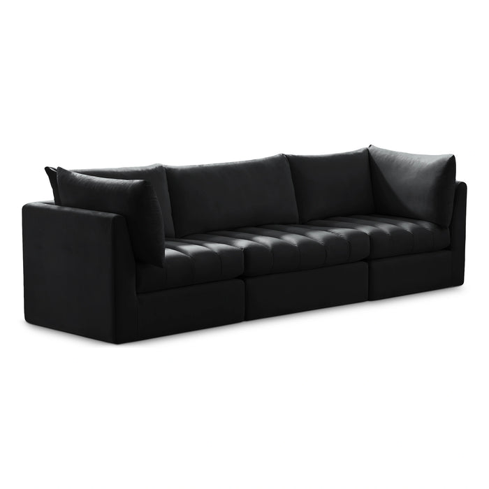 Jacob Black Velvet Modular Sofa