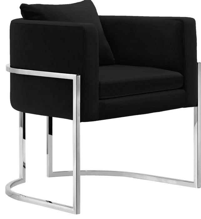 Pippa Black Velvet Accent Chair