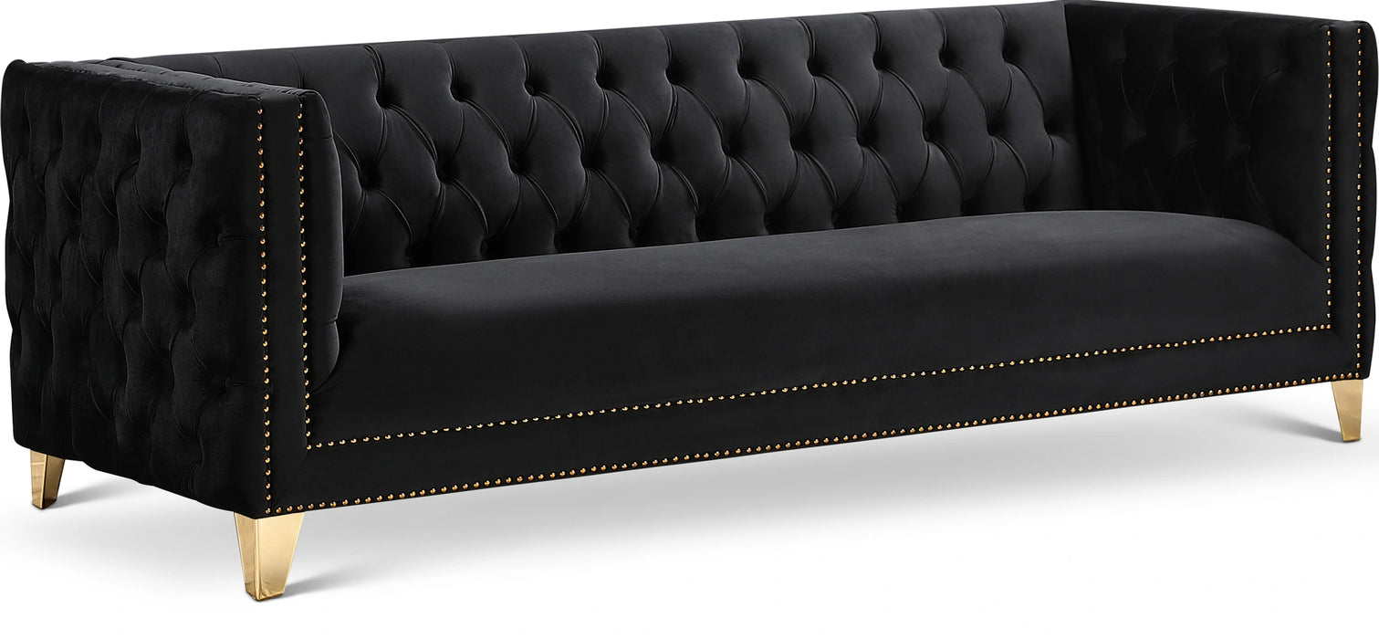 Michelle Black Velvet Sofa