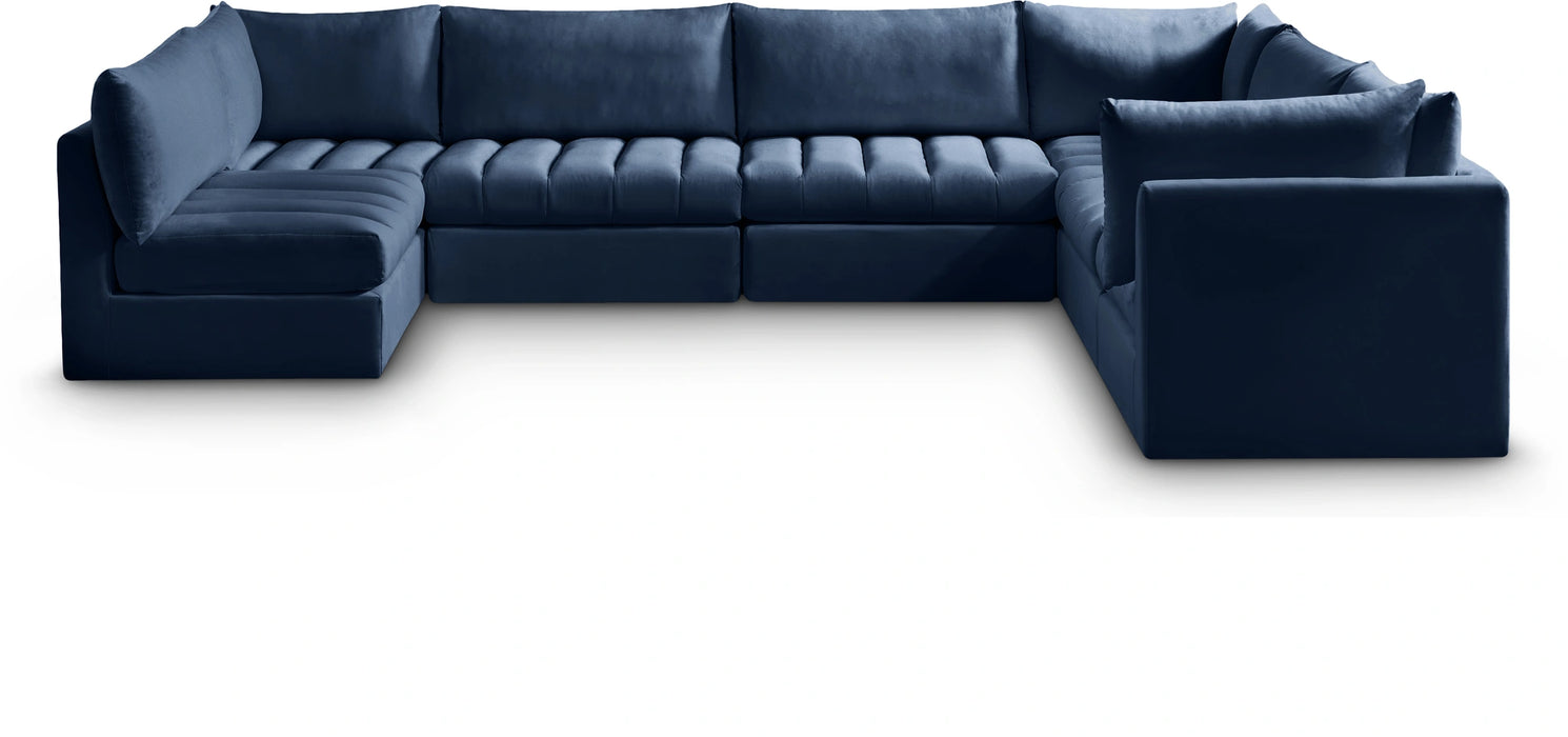 Jacob Navy Velvet Modular Sectional