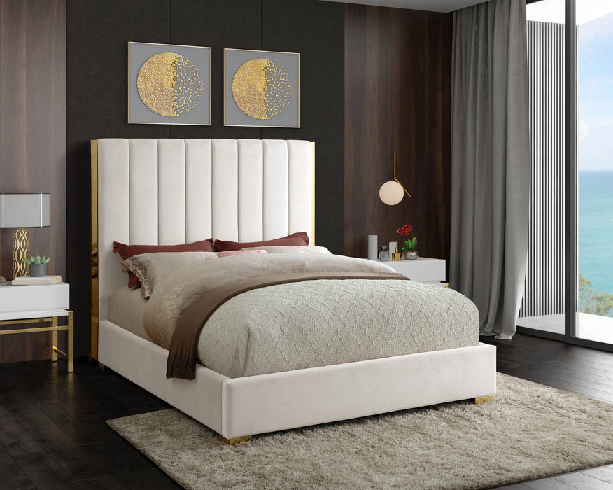 Becca Cream Velvet Full Bed
