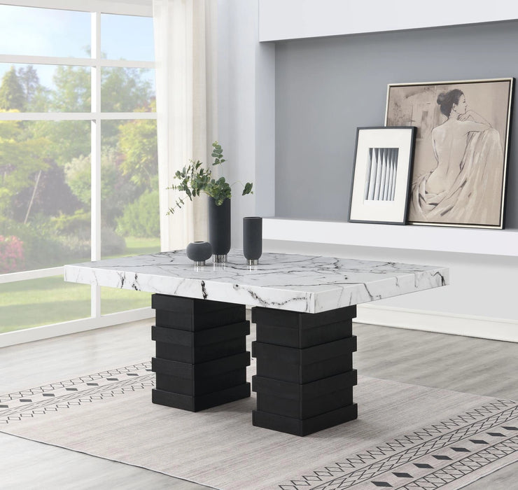 Dining Table & 6 Black Chairs